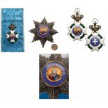 ORDER OF THE REDEEMER Grand Cross Set, 1st Class, 2nd Model, instituted in 1833. Sash Badge, 55 mm,