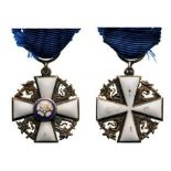 ORDER OF THE WHITE ROSE Knight's Cross Miniature, 2nd Class, instituted in 1919. Breast Badge, 18