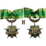 ORDER OF THE STAR OF COMOROS Commander's Cross, 3rd Class, 2nd Type, instituted in 1910. Neck Badge,