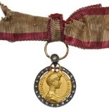 Medal of Queen Mary, instituted in 1916 Breast Badge, 17mm, GOLD and Silver, partially enameled on