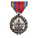 Labor Medal, instituted in 1948 Silver Class. Breast Badge, Silver, 45x40 mm, original crown