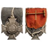 Kyffauserbund Veteran Merit Cross Breast Badge, 44 mm, silvered Bronze, original suspension ring and