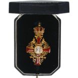 ORDER OF FRANZ JOSEPH Officer's Cross, 4th Class, instituted in 1849. Breast Badge, 71x40 mm,