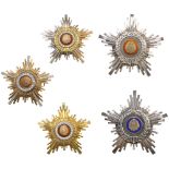 RPR - ORDER OF THE STAR OF ROMANIA, 1947-1965 Set 1-5 Classes, 2nd Model (1948-1965). 1st and 2nd