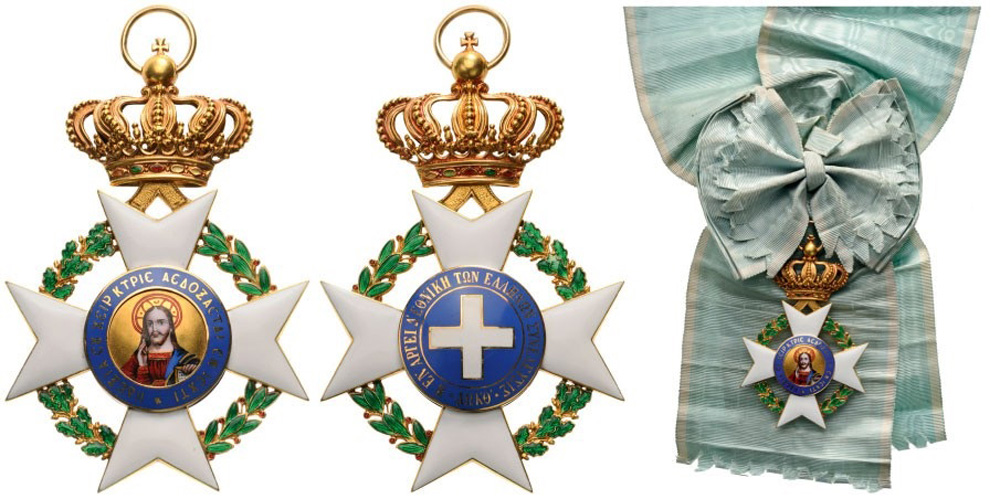 ORDER OF THE REDEEMER Grand Cross Badge 1st Class, 2nd Model, instituted in 1833. Sash Badge,
