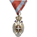 ORDER OF THE WHITE EAGLE Officer’s Cross, 1st Model, 4th Class, instituted in 1883. Breast Badge,