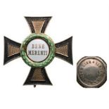 BENE MERENTI ORDER OF THE ROYAL HOUSE, 1937 3rd Class, Civil. Breast Badge, 43 mm, Silver, maker's