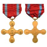GOLD LATERAN CROSS 1st Class, instituted in 1903. Breast Badge, 44 mm, GOLD, original suspension