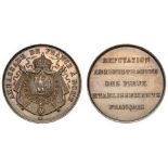 Medal of the French Embassy in the Vatican, 2nd Empire (1852-1870) Nonwearable Medal, 33 mm, Silver,