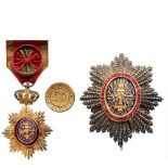 ROYAL ORDER OF CAMBODIA Grand Officer's Set, 2nd Type, 2nd Class, instituted in 1864. Officer's