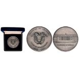 The Colombian Congress Medal, middle 20th Century Breast Badge, 70 mm, 160.90 g, silvered Bronze,