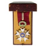 ORDER OF THE CROWN Commander’s Cross, 3rd Class, instituted in 1897. Neck Badge, 75x54 mm, gilt