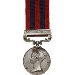 India General Service Medal, instituted in 1854 Breast Badge, 36 mm, Silver, named on the rim to “