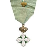 ORDER OF SAINT MAURICE AND LAZARUS Commander’s Cross, 3rd Class. Neck Badge, 85x54 mm, gilt