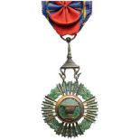 ROYAL ORDER OF SAHAMETREI Officer's Cross, 4th Class, instituted in 1948. Breast Badge, 75x43 mm,