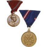 Lot of 3 Medals Commemorative Medal 1898 “Signum Memoriae”, Austrian Republic Military Service