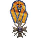 HONOUR CROSS 3rd Class Military, instituted in 1857. Breast Badge, 47x40 mm, silvered Bronze, both