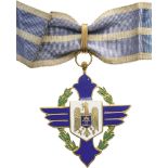 ORDER OF THE AERONAUTICAL VIRTUE, 1930 Commander’s Cross, 1st Model, for Civil. Neck Badge, 67x58