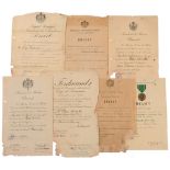 Group of 7 documents of a Captain in the Romanian Army Russia, Order of Saint Stanislas, 3rd Class