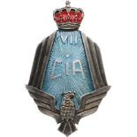 REGIMENTAL BADGE "AERONAUTIC TRAINING CENTRE" Badge, 66x41 mm, Silver, hallmarked "900", maker’s