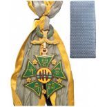 BI YUN TEMPLE AWARD Grand Cross Badge (from the 1929 Period). Sash Badge, 185x130 mm, gilt Metal,