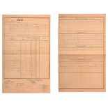 ORDER OF THE LEGION OF HONOR Resume of General Gustave Canu’s Military Career. 43x26,5 cm, dated