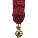 ORDER OF LEOPOLD Officer's Cross Miniature, 4th Class, Civil Division, instituted in 1832. Breast