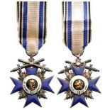 MILITARY MERIT ORDER 4th Class with swords, instituted in 1866. Breast Badge, 41 mm, Silver,