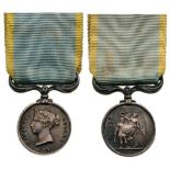 Crimea Medal, instituted in 1854 Reduced Size. Breast Badge, Silver, 16 mm, original suspension