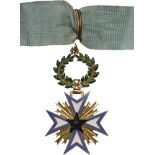 ORDER OF THE BLACK STAR Commander’s Cross, 3rd Class, instituted in 1889. Neck Badge, 91x52 mm, gilt