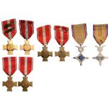 Lot of 4 Decorations Crosses of Military Valor (3), Cross of National Recognition for North