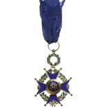 ORDER OF MILITARY MERIT Knight’s Cross. Breast Badge, gilt Silver, 78x50 mm, enameled, center