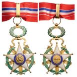 NATIONAL ORDER OF MERIT Commander’s Cross, 3rd Class, instituted in 1825. Neck Badge, 15 mm, gilt