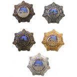 RSR - ORDER FOR AGRICULTURAL MERIT, 1974 - 1989 Set 1-5 Classes (1974). Breast Stars, 52 mm, 7 rays,