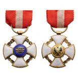 ORDER OF THE CROWN OF ITALY Knight’s Cross, 5th Class, Miniature, instituted in 1868. Breast