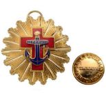 ORDER OF NAVAL MERIT Commander’s Cross. Neck Badge, gilt Silver, 45 mm, superimposed parts gilt