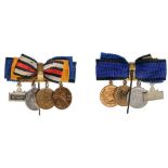 Group of 4 Miniatures Military Long Service, 3rd Class, Bar for 9 Years, Military Long Service,