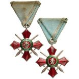 ORDER OF MILITARY MERIT, 1891 5th Class Cross (Knight), instituted in 1900. Breast Badge, 51 mm,