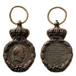 Saint Helena Medal, instituted in 1857 Miniature. Breast Badge, Bronze, 30x18 mm, original