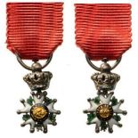 ORDER OF THE LEGION OF HONOR Knight’s Cross Miniature, July Monarchy (1830-1848). Breast Badge,