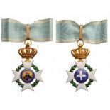 ORDER OF THE REDEEMER Commander's Cross, 2nd Type, instituted in 1833. Neck Badge, 74x47 mm, GOLD