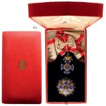 ORDER OF DANILO I Grand Cross Set, 1st Class, instituted in 1853. Sash Badge, 52 mm, gilt Silver,
