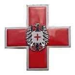 CROSS OF MERIT OF THE RED CROSS 2nd Class. Breast Star, enameled, superimposed part silvered Bronze,