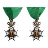 ORDER OF VASA Knight’s Cross Miniature. Breast Badge, silver, 17 mm, enameled, original suspension