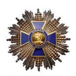 ORDER OF BOYACA Grand Officer's Star, instituted in 1922. Breast Star, 81 mm, Silver with alternated