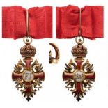 ORDER OF FRANZ JOSEPH, 1849 Commander's Cross, 1st Period, 3rd Class, instituted in 1849. Neck