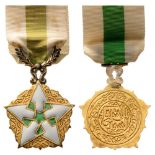 ORDER OF THE CIVIL MERIT Officer’s Cross. Breast Badge, 40 mm, gilt bronze, enameled, maker’s