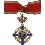 ORDER OF THE STAR OF ROMANIA, 1864 Commander’s Cross, Intermediary Model (1932) for Civil. Neck