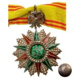 ORDER OF NICHAN AL IFTIKHAR  Commander’s Cross, 3rd Class, Mohamed el Nacer (1906 - 1922). Neck