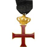 TEMPLAR ORDER Knight’s Cross. Breast Badge, gilt Bronze, 52 mm, both sides enameled, original